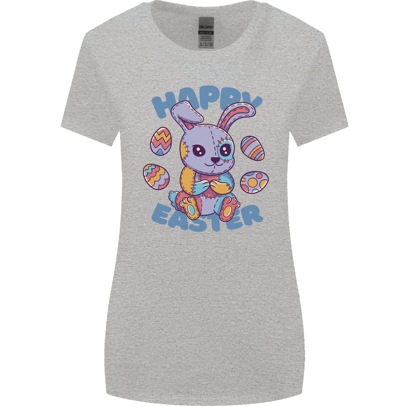 Happy Easter Bunny Womens Wider Cut T-Shirt Sports Grey