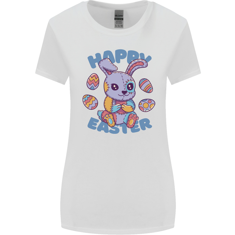 Happy Easter Bunny Womens Wider Cut T-Shirt White