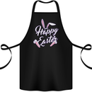 Happy Easter Cool Rabbit Ears and Feet Cotton Apron 100% Organic Black