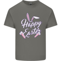 Happy Easter Cool Rabbit Ears and Feet Kids T-Shirt Childrens Charcoal