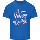 Happy Easter Cool Rabbit Ears and Feet Kids T-Shirt Childrens Royal Blue