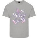 Happy Easter Cool Rabbit Ears and Feet Kids T-Shirt Childrens Sports Grey