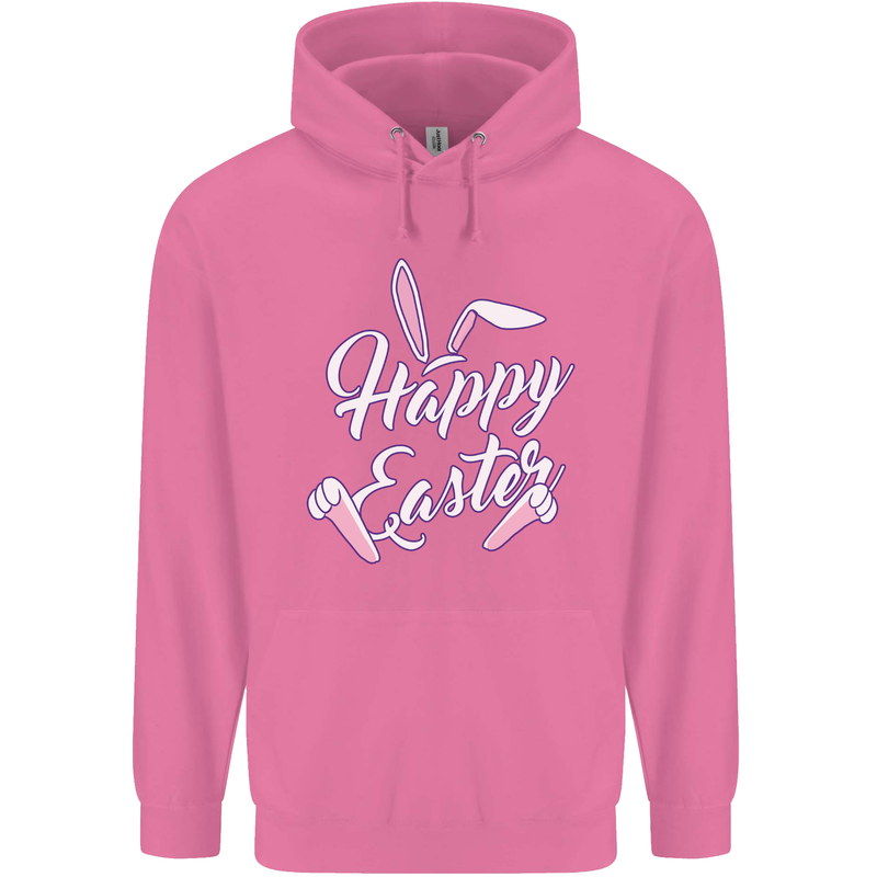 Happy Easter Cool Rabbit Ears and Feet Mens 80% Cotton Hoodie Azelea