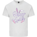 Happy Easter Cool Rabbit Ears and Feet Mens Cotton T-Shirt Tee Top White