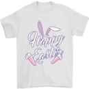 Happy Easter Cool Rabbit Ears and Feet Mens T-Shirt 100% Cotton White