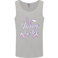 Happy Easter Cool Rabbit Ears and Feet Mens Vest Tank Top Sports Grey