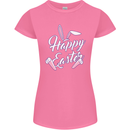Happy Easter Cool Rabbit Ears and Feet Womens Petite Cut T-Shirt Azalea