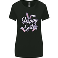 Happy Easter Cool Rabbit Ears and Feet Womens Wider Cut T-Shirt Black