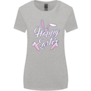 Happy Easter Cool Rabbit Ears and Feet Womens Wider Cut T-Shirt Sports Grey