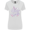 Happy Easter Cool Rabbit Ears and Feet Womens Wider Cut T-Shirt White
