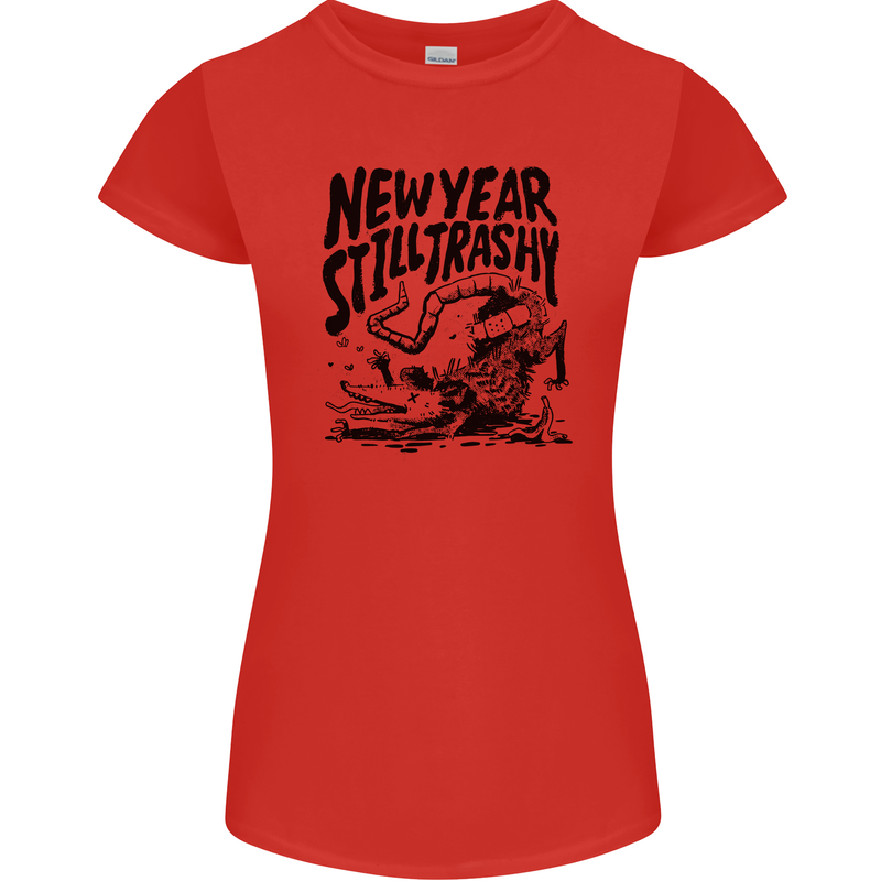 Happy New Year Still Trashy Possum Womens Petite Cut T-Shirt