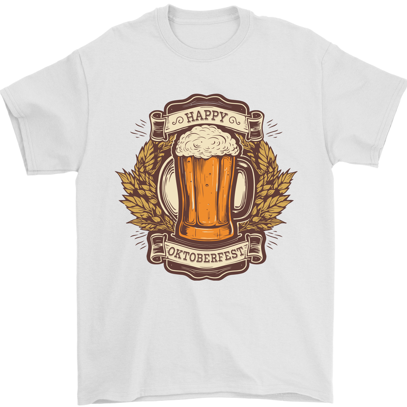 Happy Oktoberfest Octoberfest Beer Mens T-Shirt 100% Cotton White