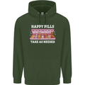 Happy Pills Antidepressants Dogs Childrens Kids Hoodie Forest Green