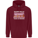 Happy Pills Antidepressants Dogs Childrens Kids Hoodie Maroon