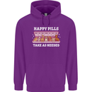 Happy Pills Antidepressants Dogs Childrens Kids Hoodie Purple