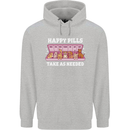 Happy Pills Antidepressants Dogs Childrens Kids Hoodie Sports Grey