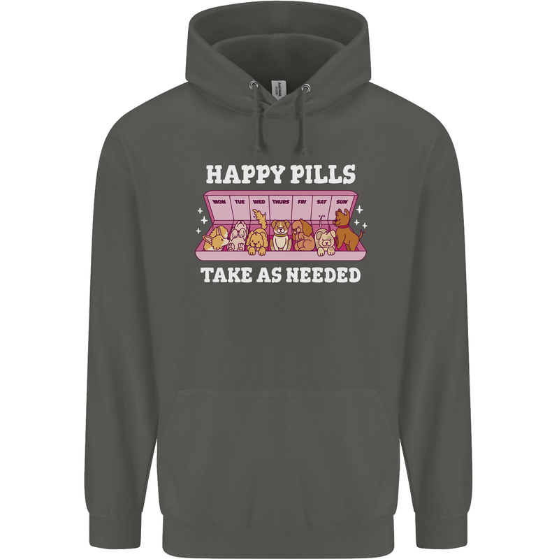 Happy Pills Antidepressants Dogs Childrens Kids Hoodie Storm Grey