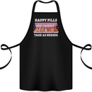 Happy Pills Antidepressants Dogs Cotton Apron 100% Organic Black