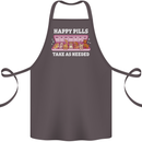 Happy Pills Antidepressants Dogs Cotton Apron 100% Organic Dark Grey