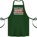 Happy Pills Antidepressants Dogs Cotton Apron 100% Organic Forest Green