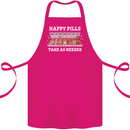 Happy Pills Antidepressants Dogs Cotton Apron 100% Organic Pink