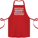 Happy Pills Antidepressants Dogs Cotton Apron 100% Organic Red