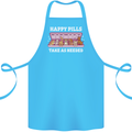 Happy Pills Antidepressants Dogs Cotton Apron 100% Organic Turquoise