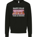 Happy Pills Antidepressants Dogs Kids Sweatshirt Jumper Black