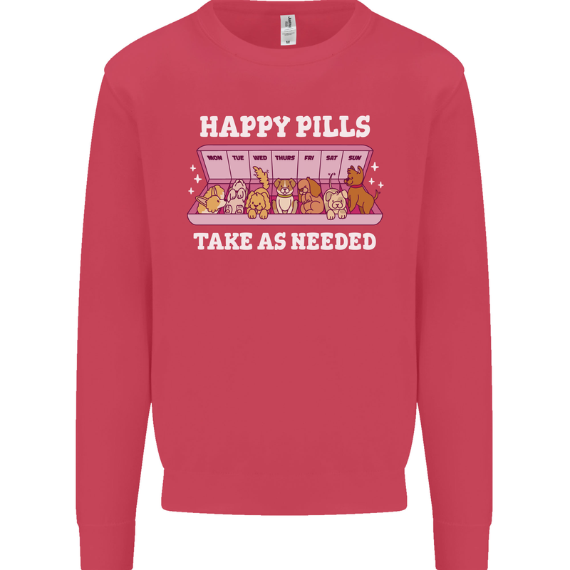 Happy Pills Antidepressants Dogs Kids Sweatshirt Jumper Heliconia