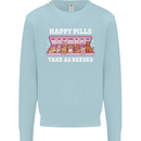 Happy Pills Antidepressants Dogs Kids Sweatshirt Jumper Light Blue