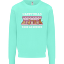 Happy Pills Antidepressants Dogs Kids Sweatshirt Jumper Peppermint