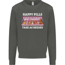 Happy Pills Antidepressants Dogs Kids Sweatshirt Jumper Storm Grey