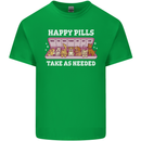 Happy Pills Antidepressants Dogs Kids T-Shirt Childrens Irish Green