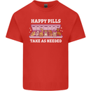 Happy Pills Antidepressants Dogs Kids T-Shirt Childrens Red