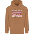 Happy Pills Antidepressants Dogs Mens 80% Cotton Hoodie Caramel Latte