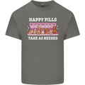 Happy Pills Antidepressants Dogs Mens Cotton T-Shirt Tee Top Charcoal