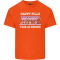Happy Pills Antidepressants Dogs Mens Cotton T-Shirt Tee Top Orange