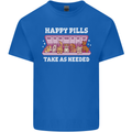 Happy Pills Antidepressants Dogs Mens Cotton T-Shirt Tee Top Royal Blue