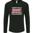 Happy Pills Antidepressants Dogs Mens Long Sleeve T-Shirt Black
