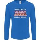 Happy Pills Antidepressants Dogs Mens Long Sleeve T-Shirt Royal Blue