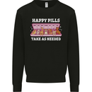 Happy Pills Antidepressants Dogs Mens Sweatshirt Jumper Black