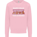 Happy Pills Antidepressants Dogs Mens Sweatshirt Jumper Light Pink