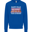 Happy Pills Antidepressants Dogs Mens Sweatshirt Jumper Royal Blue