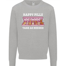 Happy Pills Antidepressants Dogs Mens Sweatshirt Jumper Sports Grey