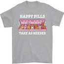 Happy Pills Antidepressants Dogs Mens T-Shirt 100% Cotton Sports Grey