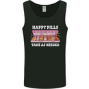 Happy Pills Antidepressants Dogs Mens Vest Tank Top Black