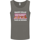 Happy Pills Antidepressants Dogs Mens Vest Tank Top Charcoal