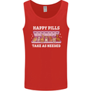 Happy Pills Antidepressants Dogs Mens Vest Tank Top Red