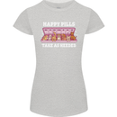 Happy Pills Antidepressants Dogs Womens Petite Cut T-Shirt Sports Grey