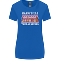 Happy Pills Antidepressants Dogs Womens Wider Cut T-Shirt Royal Blue